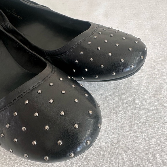 Cole Haan Black Leather Studded Flex Comfy Ballet Flats  Women’s 11B - Picture 9 of 12
